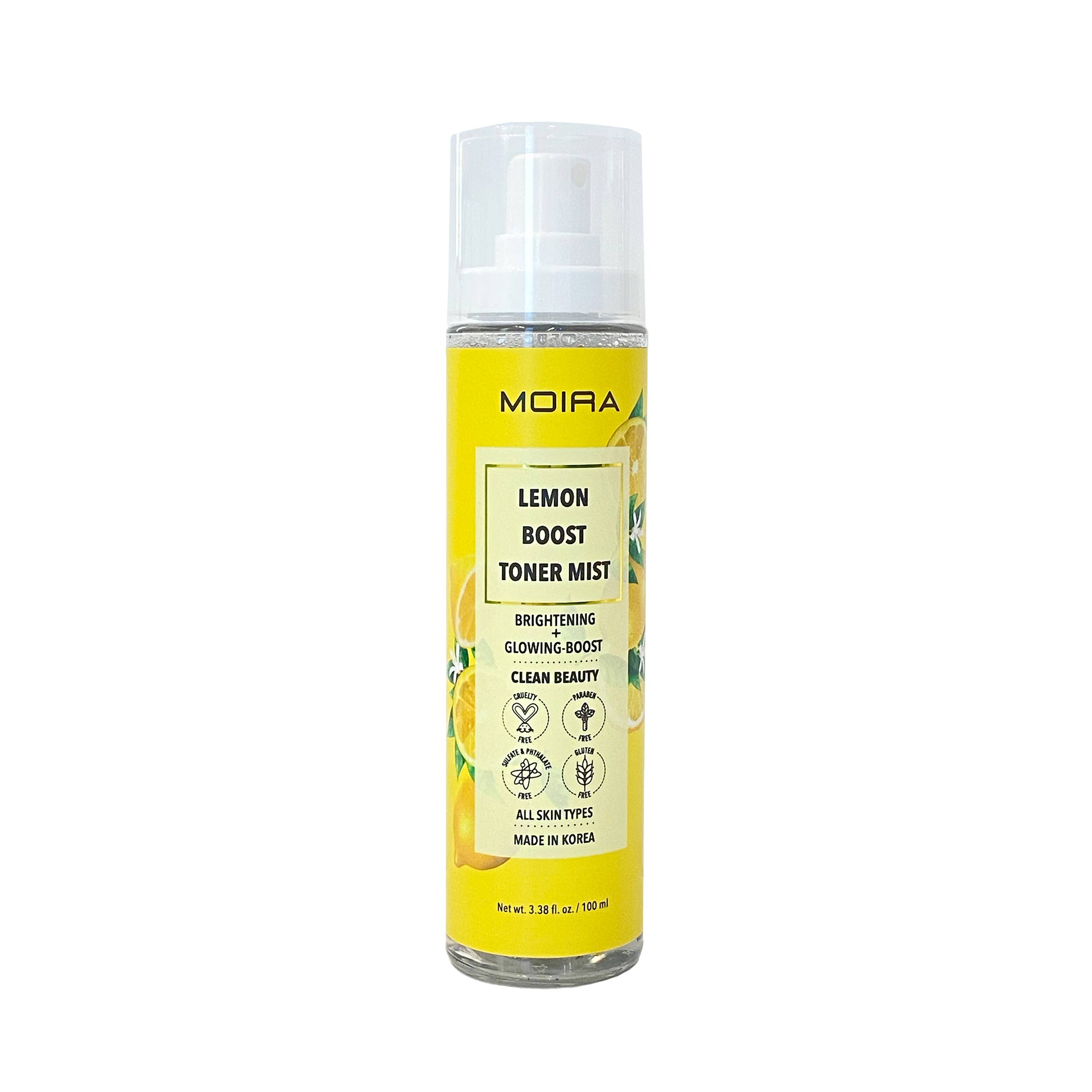 Moira Cosmetics - Wholesale Face & Body Mist/Water - Boost Toner Mist-Lemon1