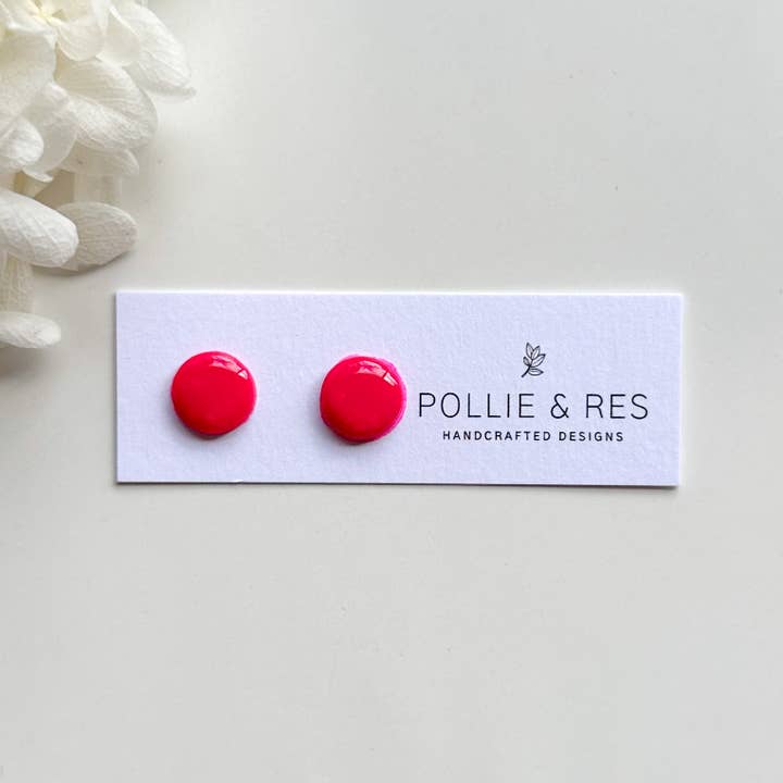 Pollie & Res - Wholesale Stud/post earrings - Glossy Basic Studs6