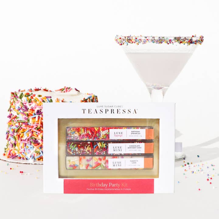 TEASPRESSA | LUXE Mixer Cube - Wholesale Cocktail Mix/Syrup - BIRTHDAY PARTY KIT | Wholesale