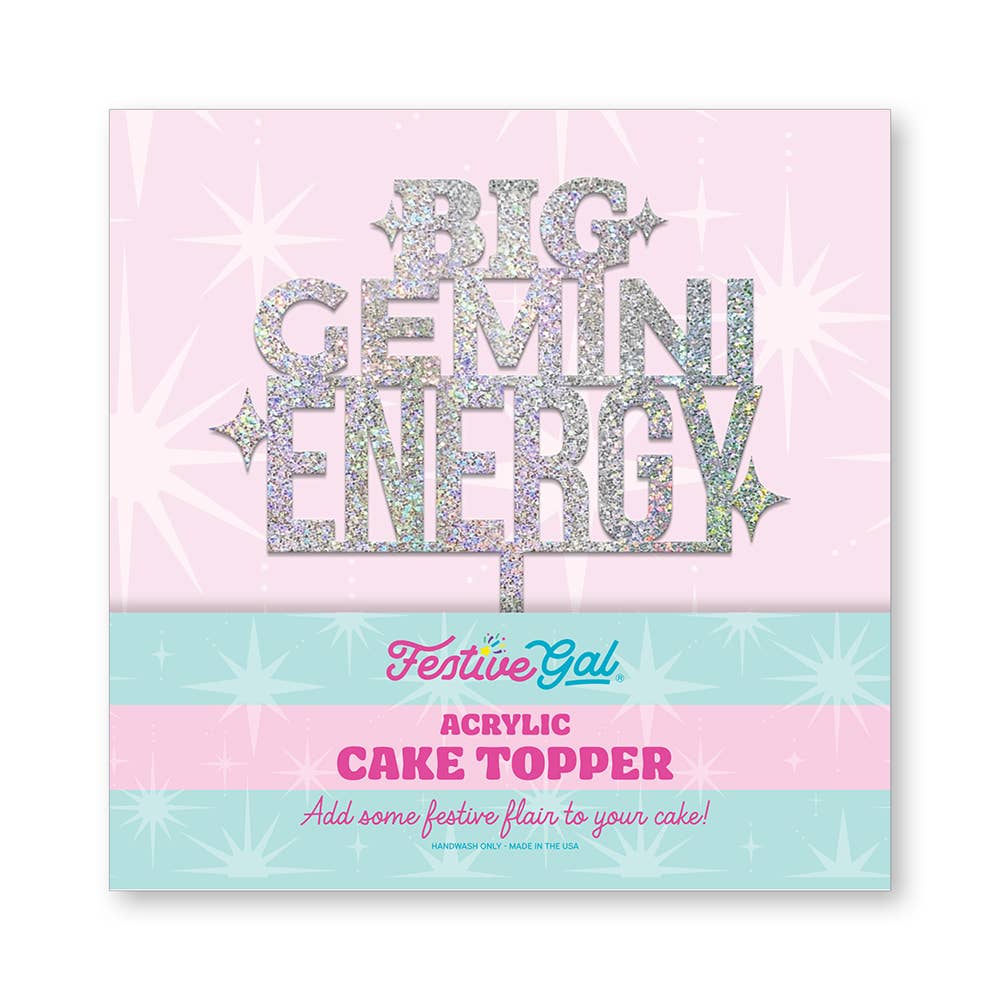 Festive Gal – wholesale Cake/cupcake topper – Big [Zodiac] Energy Acrylic Cake Topper Assortment Pack2