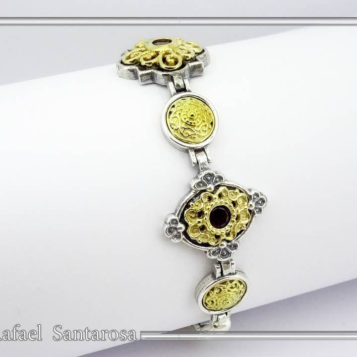 RAFAEL SANTAROSA - Wholesale Charm/Dangle Bracelet - Byzantine silver bracelet with filigree1