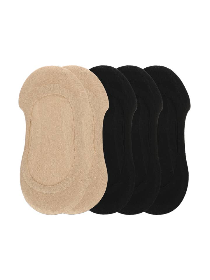 Infinity Classics International Inc. - Wholesale Socks - Women's - MeMoi Cotton Fine Edge Shoe Liner 5-Pack0