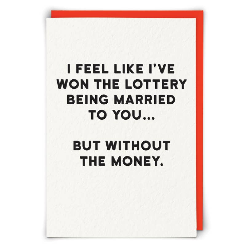 Redback Cards UK – wholesale Everyday greeting card – Lottery Greeting Card0