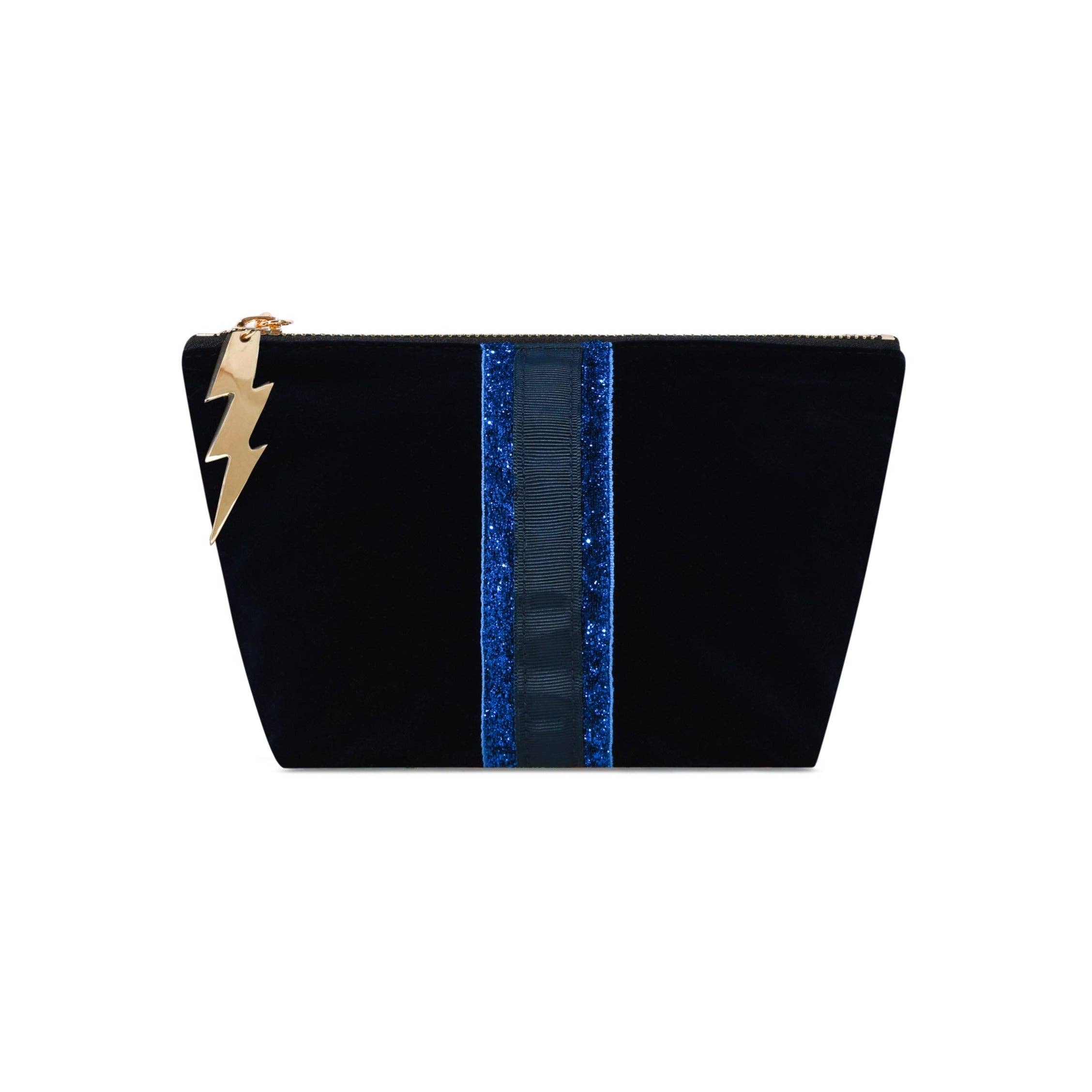 Cockatoo - Wholesale Clutch - Dames - KLEINE MARINEBLAUWE FLUWELEN TAS