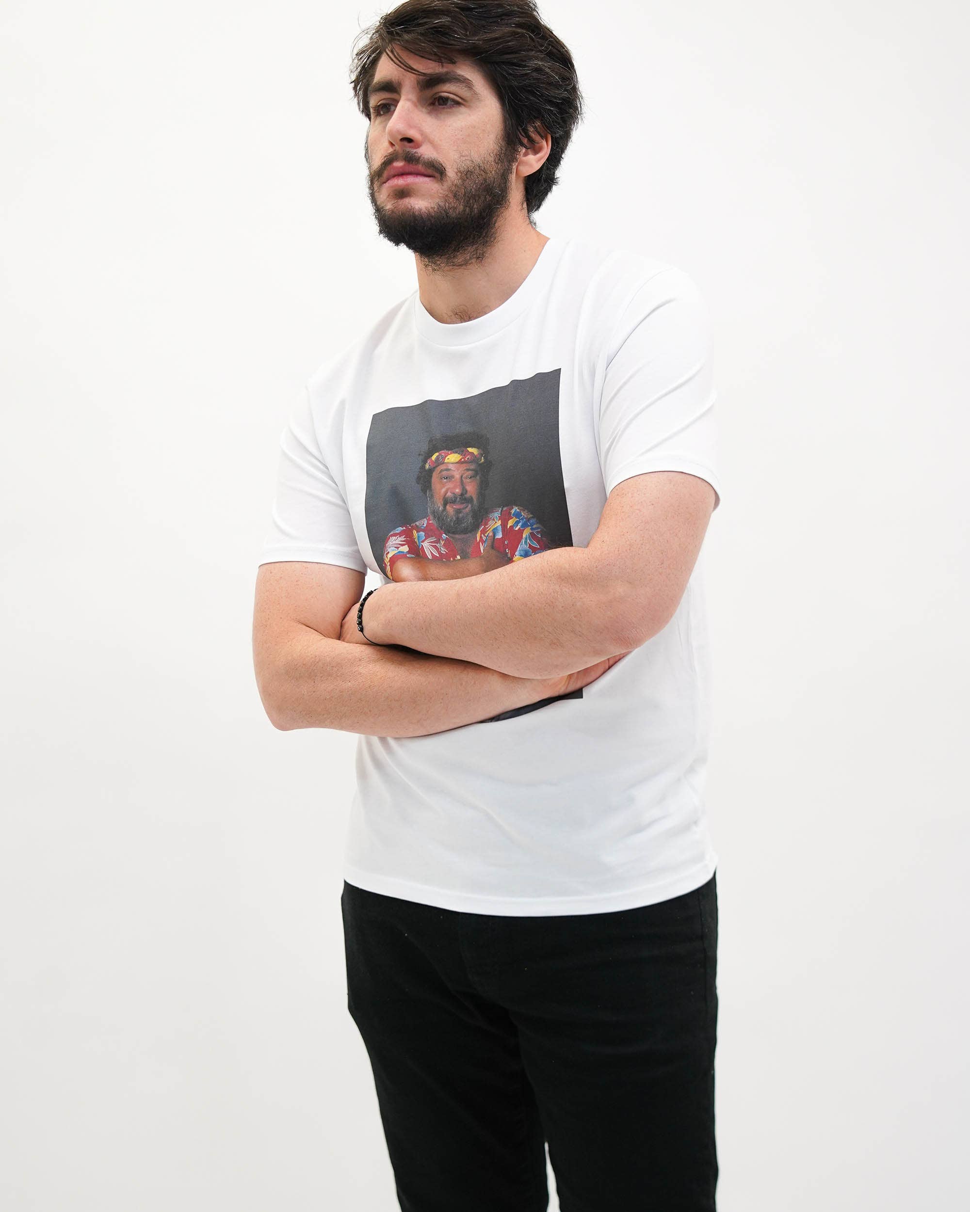 White Carlos T-Shirt - Celebrity Funny Song Photo T-Shirt for wholesale on Faire3