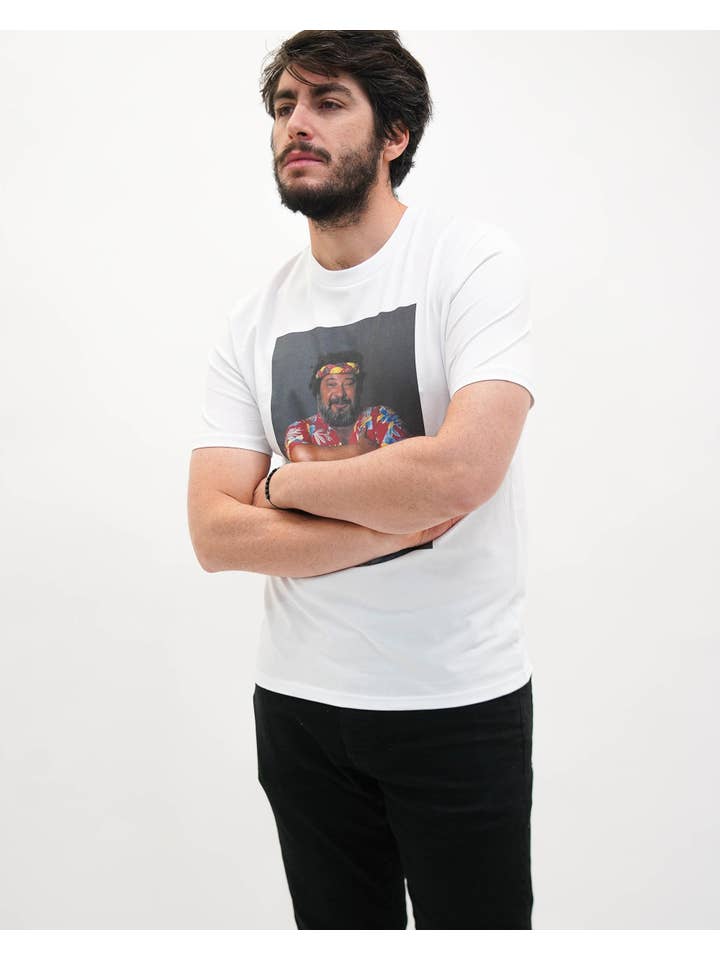 White Carlos T-Shirt - Celebrity Funny Song Photo T-Shirt for wholesale on Faire3