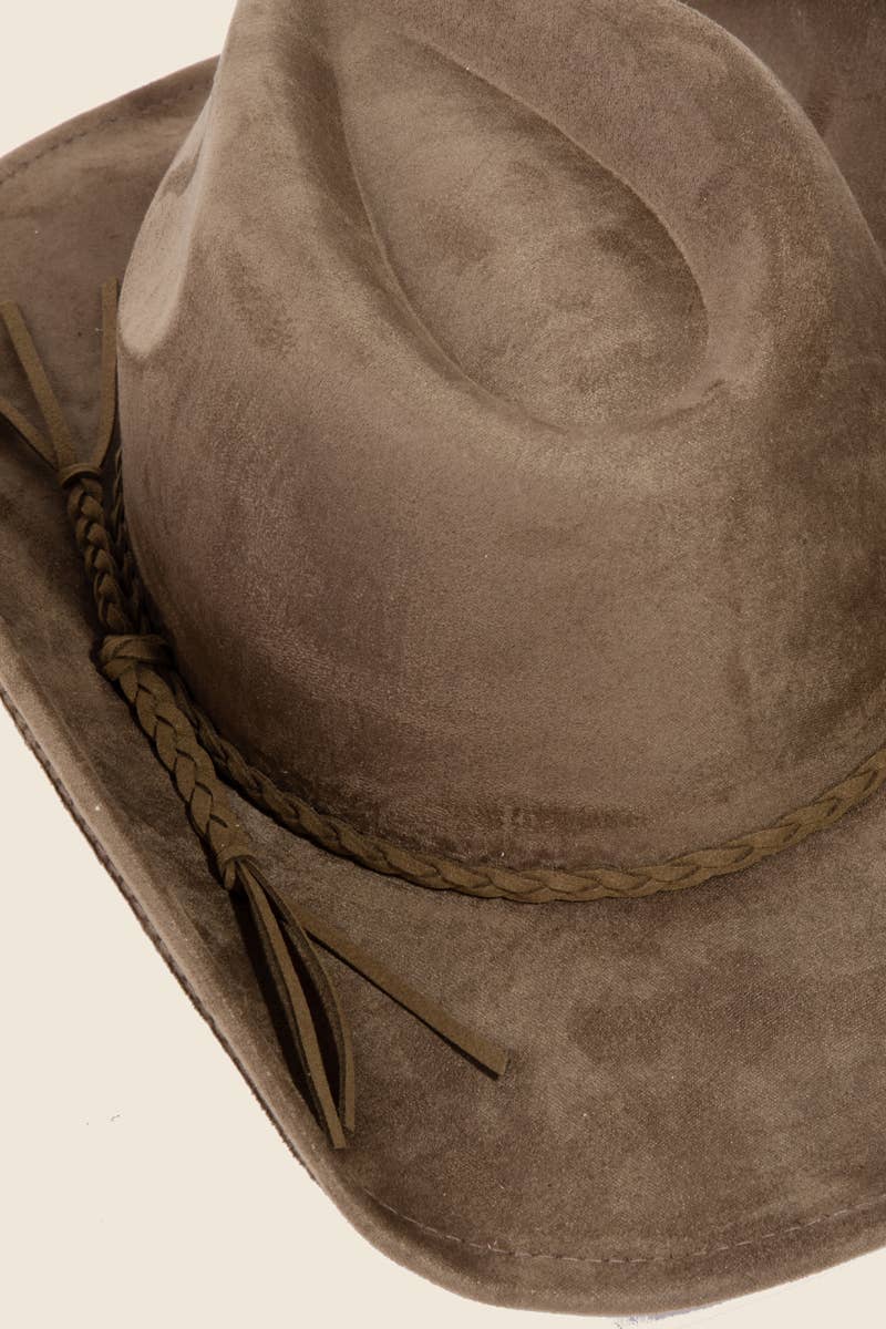 Anarchy Street - Vendita all'ingrosso Fedora - Donna - Cappello da cowboy western con cinturino intrecciato a corda9