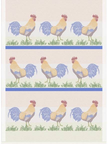 Swedish Rooster JacquardTea Towel for wholesale by Mierco European Linens