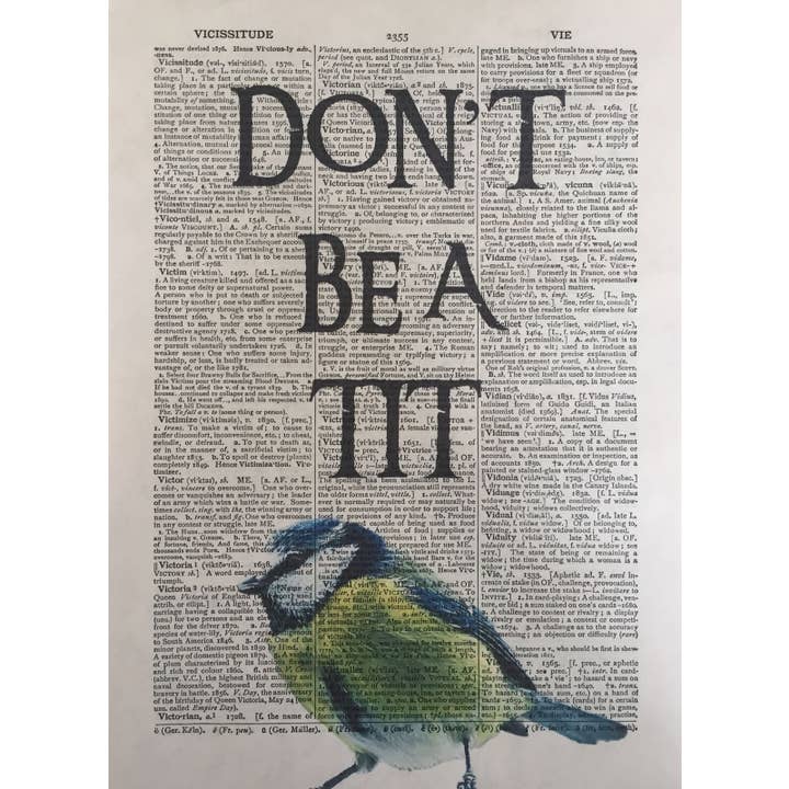 Don’t Be A Tit Quote Dictionary Wall Art Print - Home Decor for wholesale by Parksmoonprints