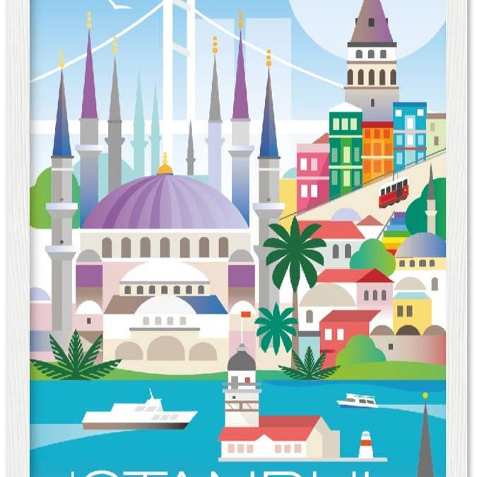 Istanbul Premium Matte Paper Wooden Framed Poster for wholesale by Max & Oscar