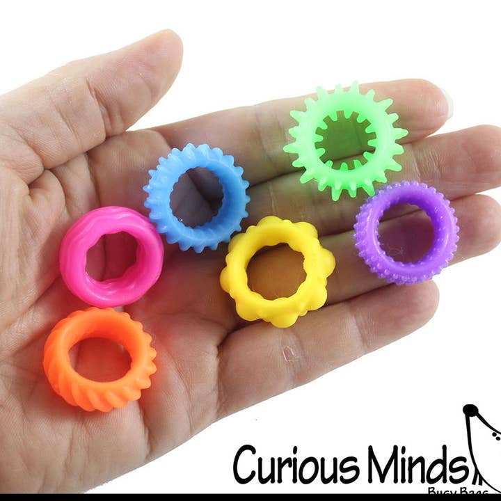 1 Silicone Textured Sensory Ring - Soft Silicone Fidget Ring for wholesale by Curious Minds Toys