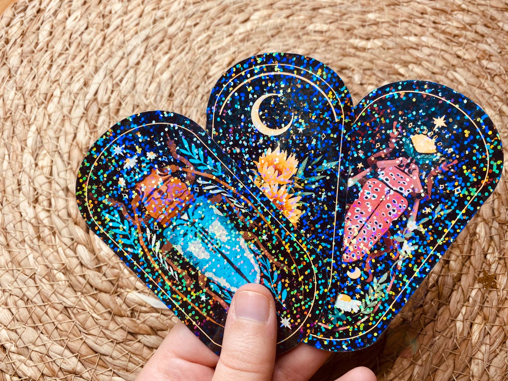 Split Moon Studios - Wholesale Sticker - Beetle Bug Holographic Vinyl Stickers - Bullet Journal6