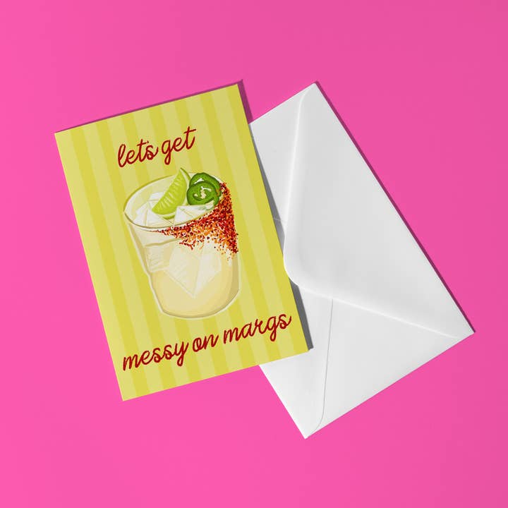 Let's Get Messy On Margs Birthday Card - Spicy Margarita for wholesale by by Rosybum