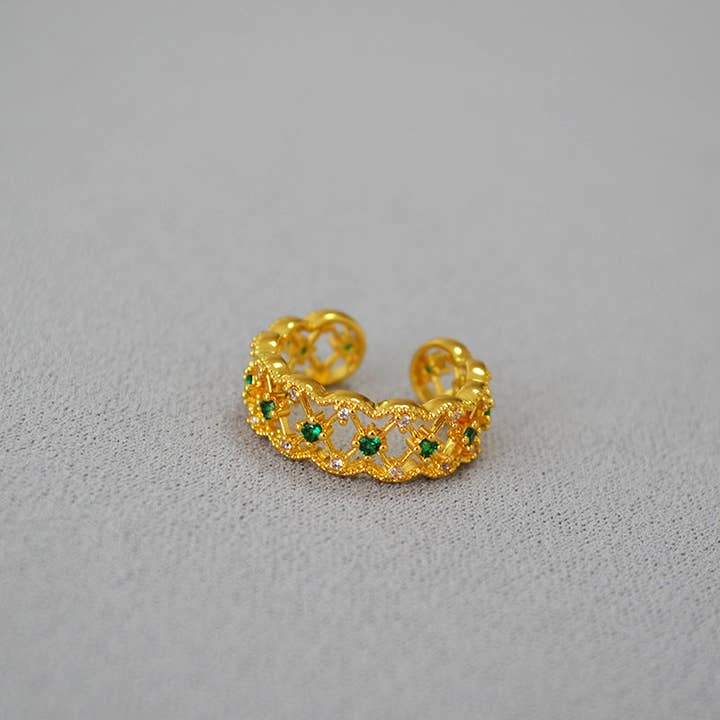 Revelari - Wholesale Multi-Stone Ring - Gold and Green Gemstone Ring
