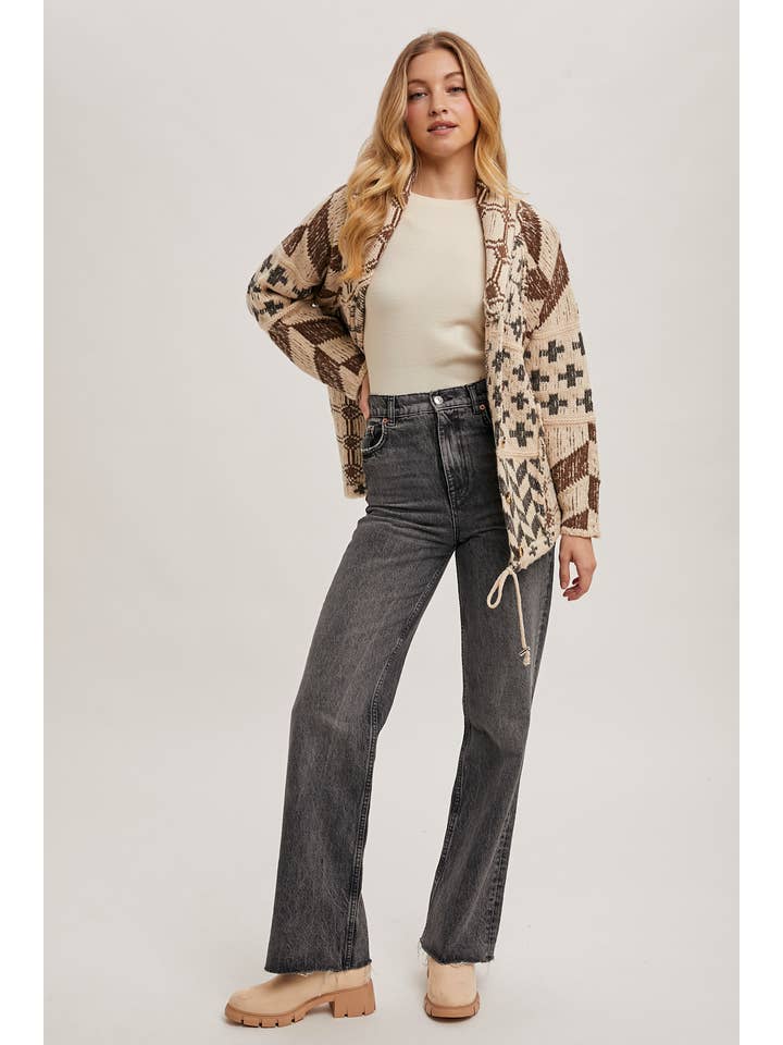 Peace Love Line - Wholesale Cardigan - Women's - PL4304 - BUTTON DOWN KNIT SWEATER CARDIGAN6