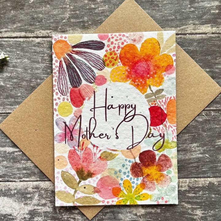 Erika's Whimsical Art – wholesale Mother’s Day card – To A Wonderful Mum Card – Plantable Mother’s Day Seed Paper 0
