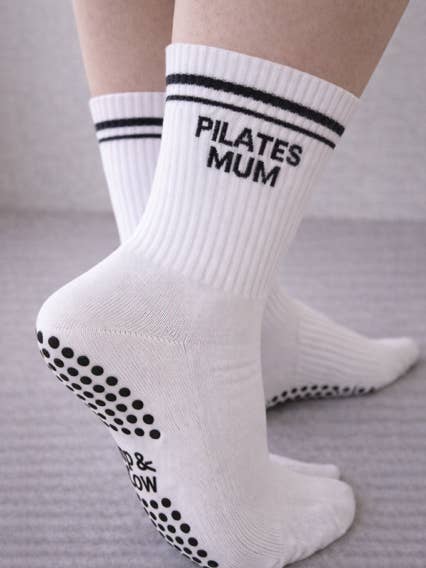 Pilates Mum sokker med grip for engroshandel hos Grip & Flow