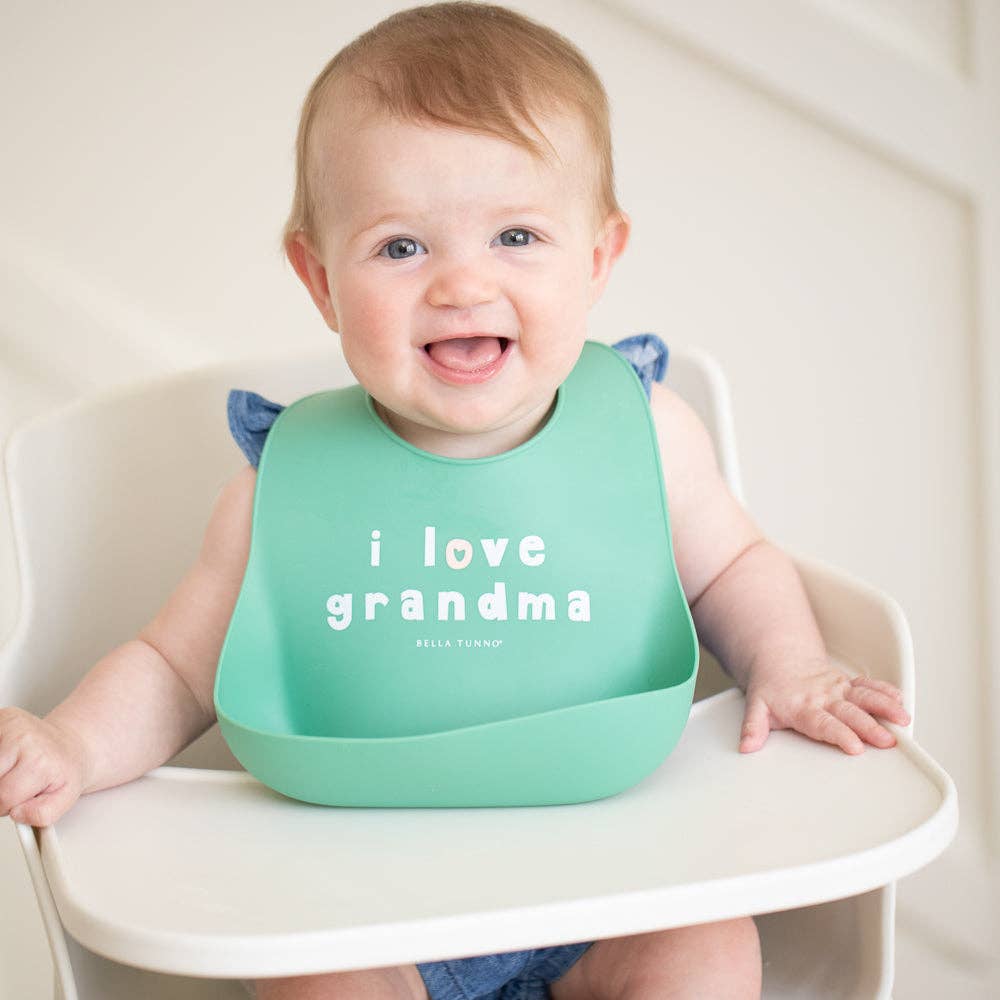 Green Love Grandma Wonder Bib for wholesale on Faire3