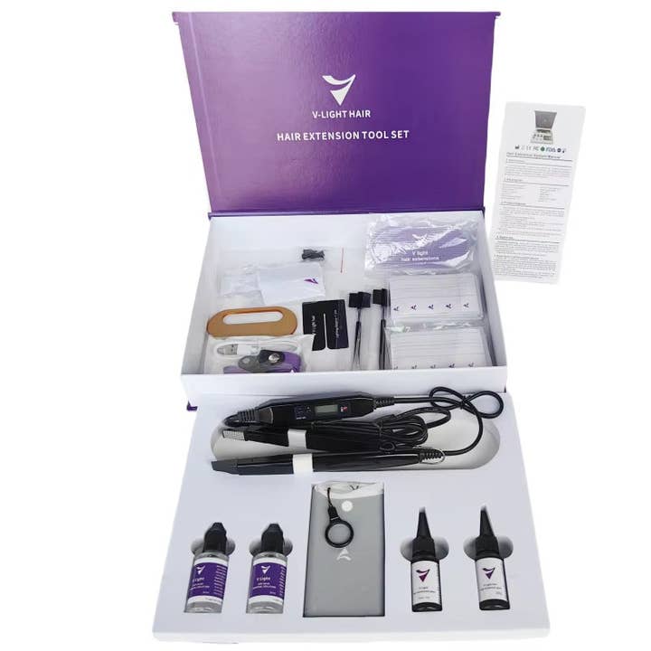 Hair Imports NYC - Wholesale Hair Extensions - V-Light Hair Extension Tool Kit - Professional Salon Application System2