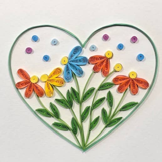 Small Quilled Card 1001 for wholesale by Amaranta Designs