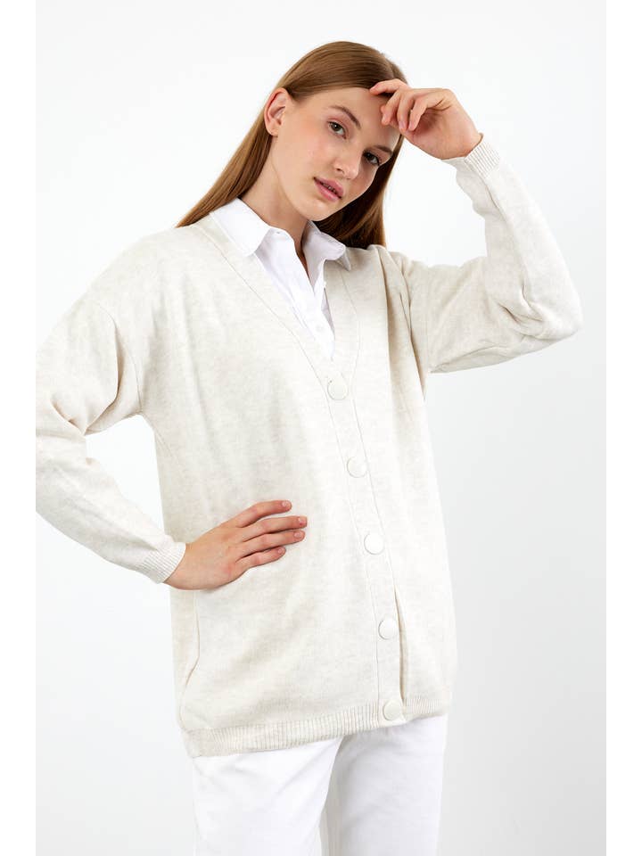 VAV NEW YORK – wholesale Cardigan – Women’s – Women's Solid Color Mid-Length Knit Cardigan Oversized Solid11