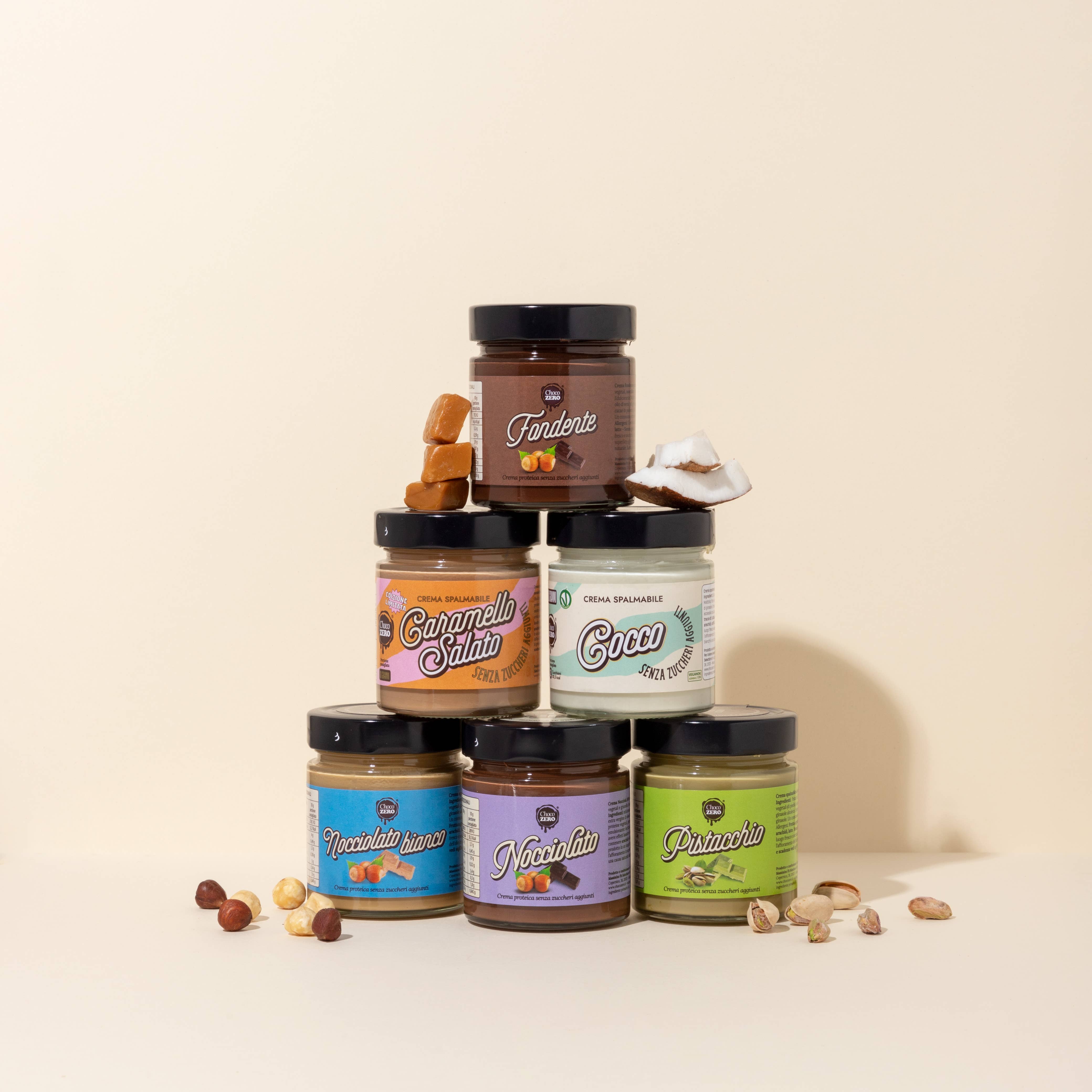 Choco Zero - Vendita all'ingrosso Burro di frutta secca - Crema proteica senza zuccheri aggiunti italymade nocciolato2