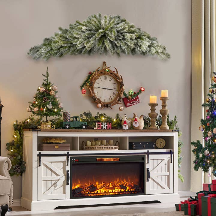 Grand Verde - Wholesale Bunting/Garland - 42” Flocked Christmas Swag Pine Garland4