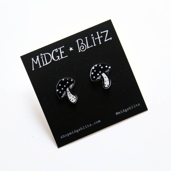Magical Mushroom Handmade Earrings for wholesale by Midge Blitz
