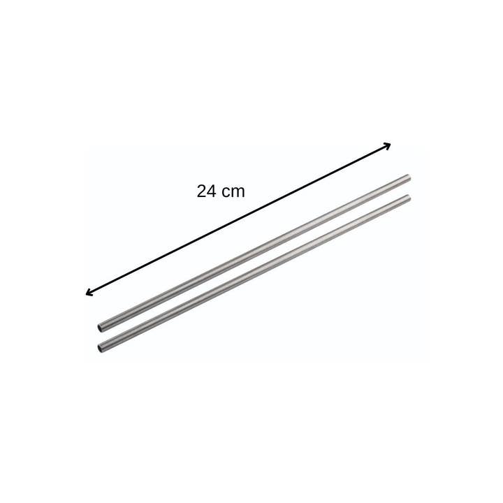 Fackelmann - Wholesale Drinking Straw - Set of 8 stainless steel straws with 2 brushes 24 cm2