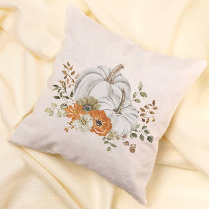 Gray Pumpkins With Foliage Pillow Cover and other Purchase Wholesale fall pillows. Free Returns & Net 60 Terms on Faire trending on Faire.