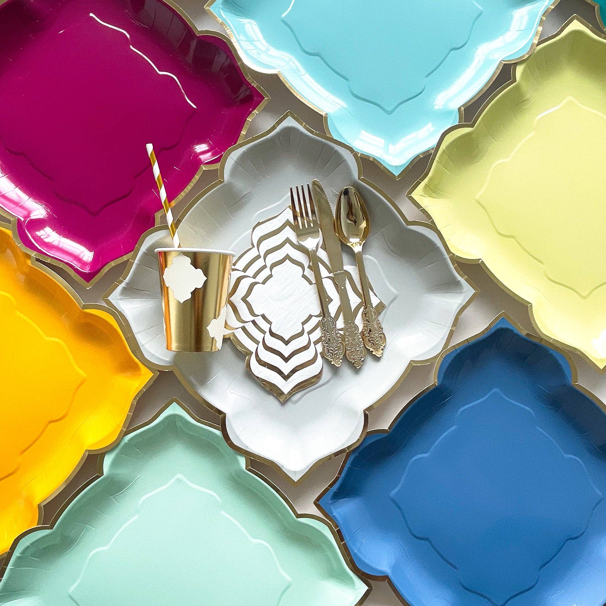 Peacock Supplies – wholesale Disposable plate – Lotus Large Party Plates (10pk) - Blush (Pink)3