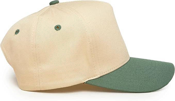 Funky Junque - Wholesale Baseball Cap - Unisex - Two Tone Vintage Snapback Hat - Sage/Beige2