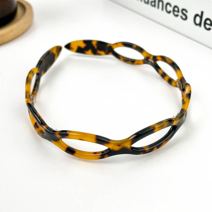 TheDivaSoap - Wholesale Fashion Headband - Women's - Round Hollow Chain Design Acetate Headband2