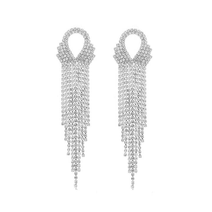 27918 - g rs arc tassel earring for wholesale by Western Fashion