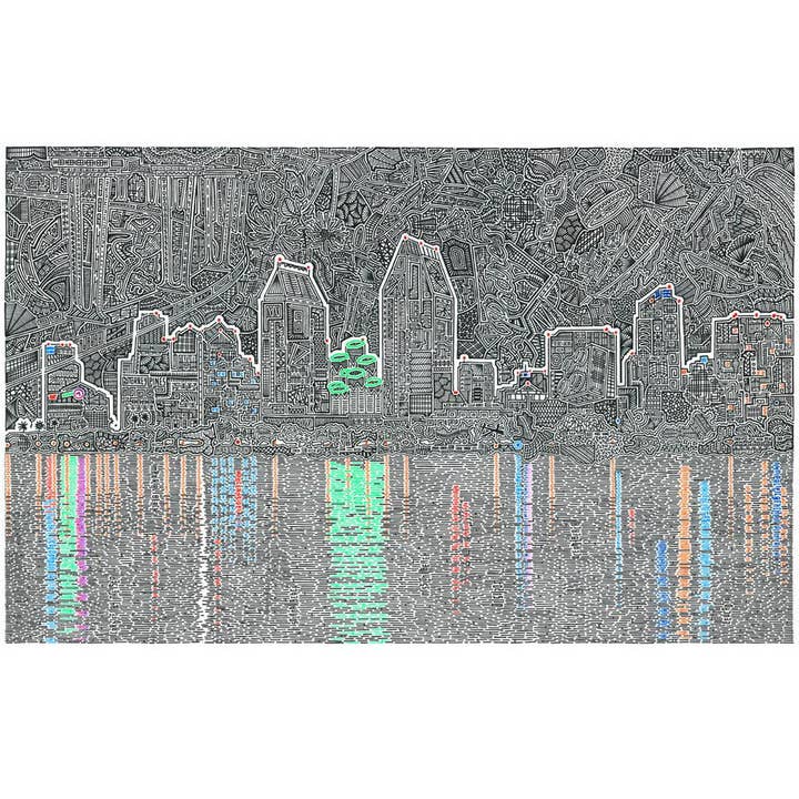 Art Print - Reflecting San Diego for wholesale by Viz Art Ink