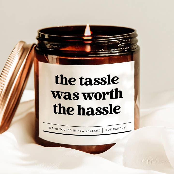 Funny Quote Soy Candle, Motivational Gift, Amber Jar for wholesale by Scently Moments