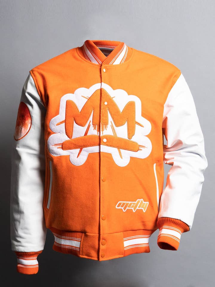 Orange Naraj Varsity Jacket for wholesale by Signed By MCFLY