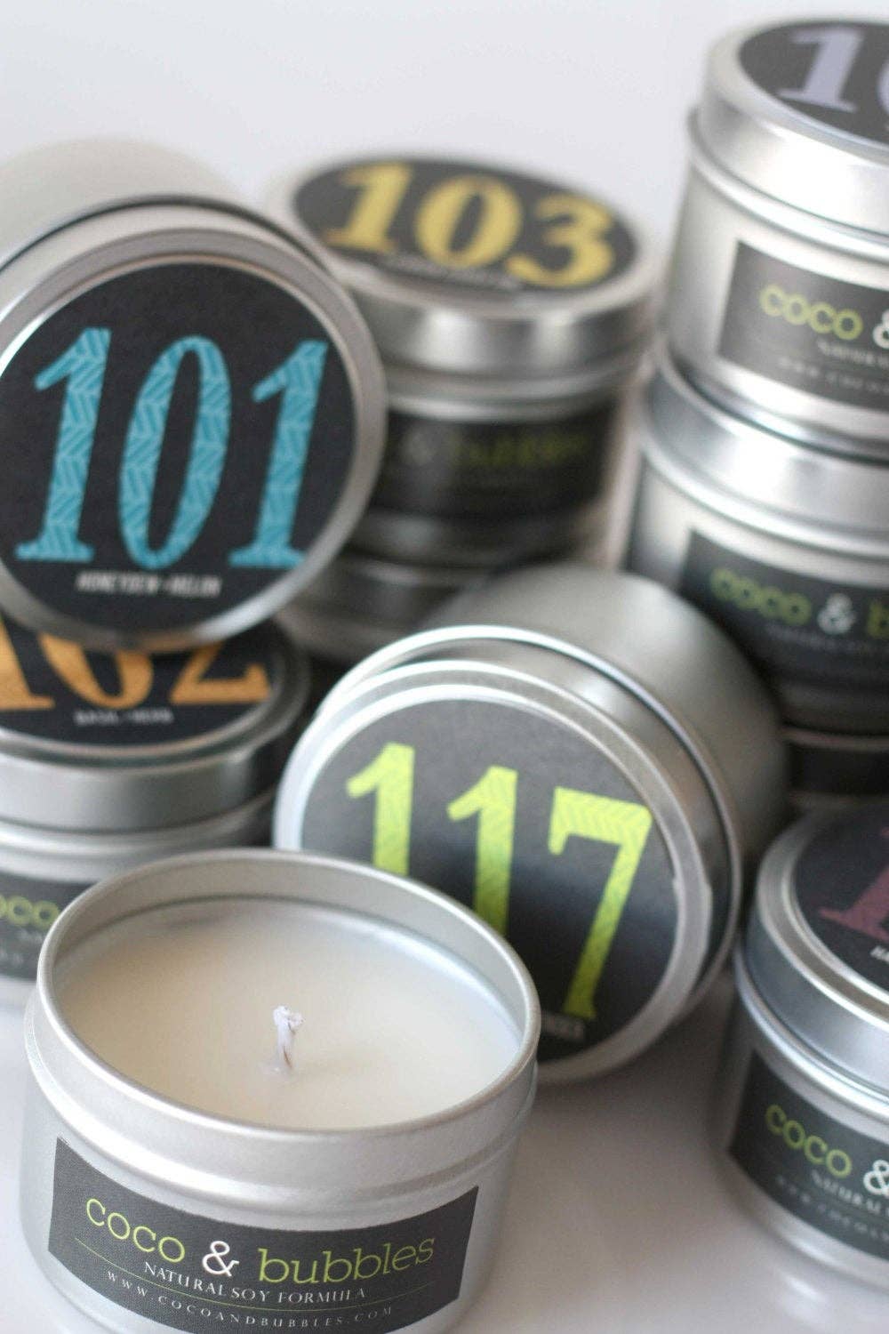 Coco & Bubbles - Wholesale Travel Candles - LEMON CHIFFON Soy Candle in 6 oz Travel Tin2