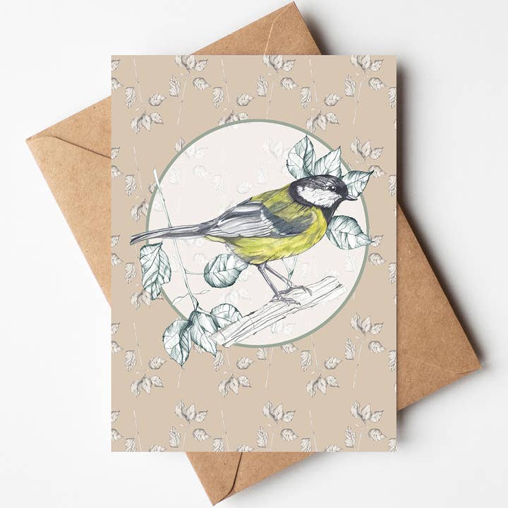 Great Tit Greeting Card for wholesale by Rachel Reynolds