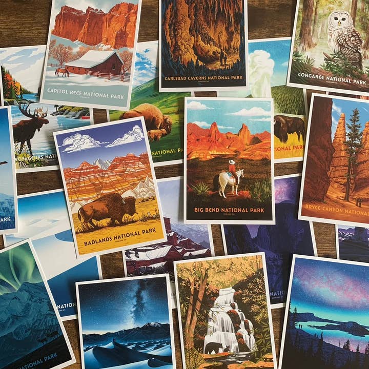 Cartoline dei parchi nazionali America's Natural Wonders 4.6X6.4 per la vendita all'ingrosso da parte di Magnifique Hearts