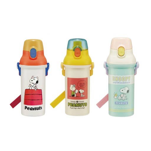 Peanuts one-touch flip Water Bottle tumbler with Strap 480ml for wholesale by K-Wonderland
