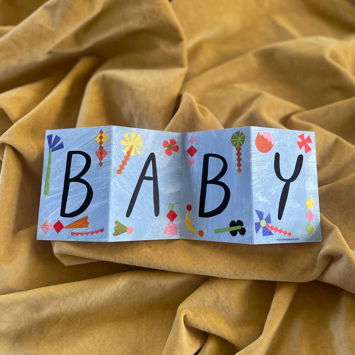 Mortlake Papers - Wholesale Baby Card - Baby Concertina Greeting Card1