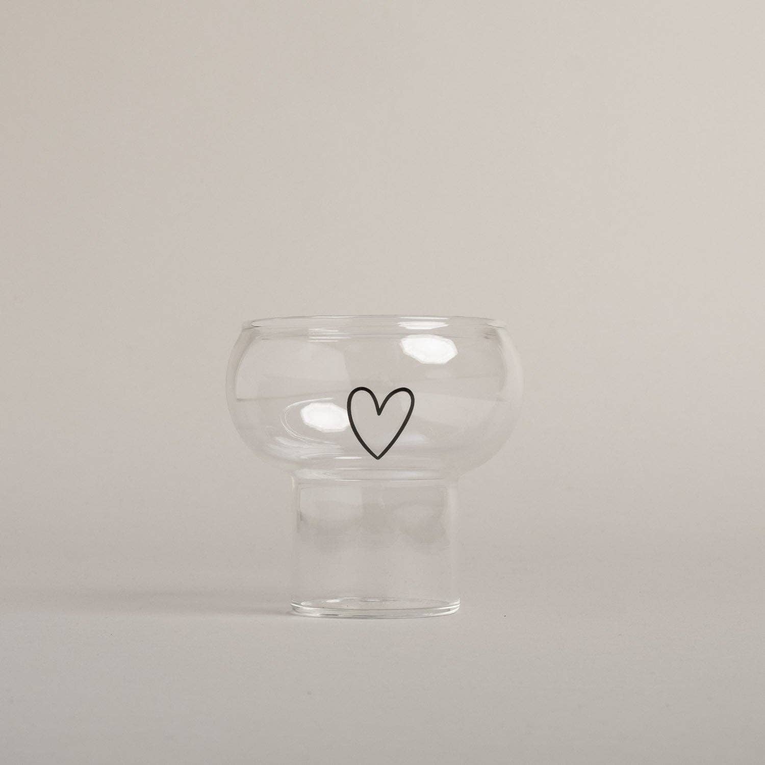 Eulenschnitt - Wholesale Drinking Glass/Cup - Bubble glass heart (VE = 6 pcs)8