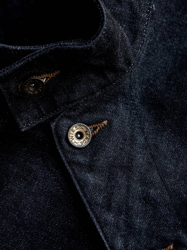 James Vest | Black 14oz Broken Twill Denim for wholesale on Faire5