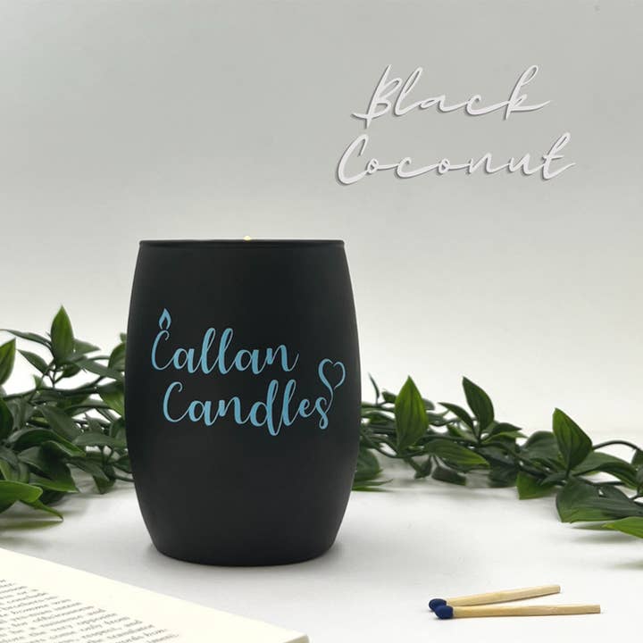 Black Coconut 250g Soy Wax Candle for wholesale by Callan Candles