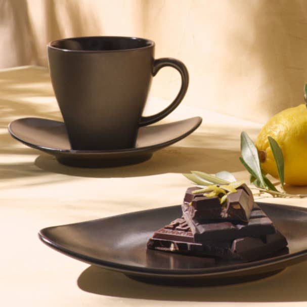 CUBA Stoneware Coffee & Tea Cups w/ Saucers *2-3MO Lead Time for wholesale by ASA Selection