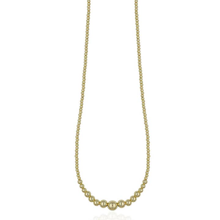 Collier doré gradué pour la vente par Bozkurt Jewelry