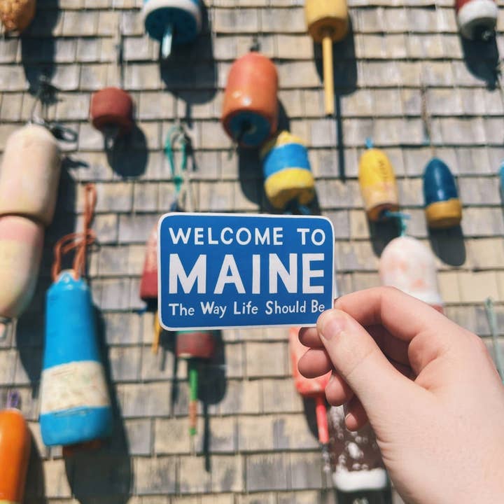 Little Something Co. - Wholesale Sticker - Welcome to Maine Sign Sticker1
