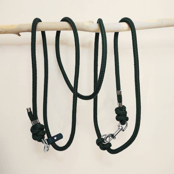 Mehrzweck-Hundeleine aus Paracord – Tannengrün für den Großhandel von Truffe & Flair