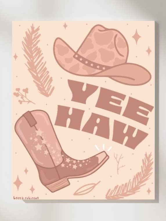 Yee Haw Art Print for wholesale by Becca Robinson Studio